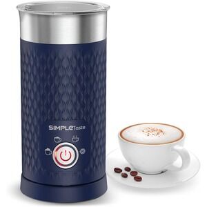 SIMPLETASTE Automatic Milk Frother Warmer 4 in 1 Navy Blue Illuminated